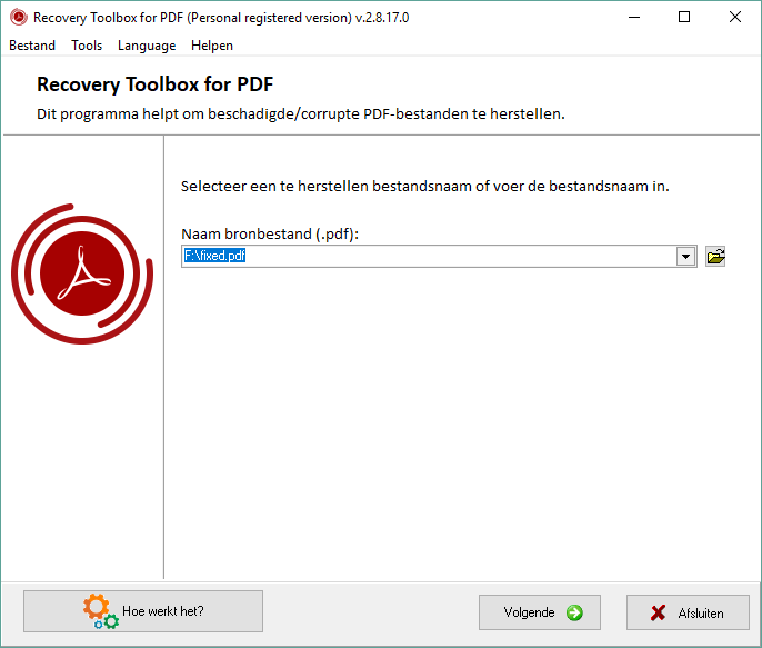 hoe te herstellen pdf