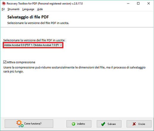 strumento di riparazione di acrobat reader