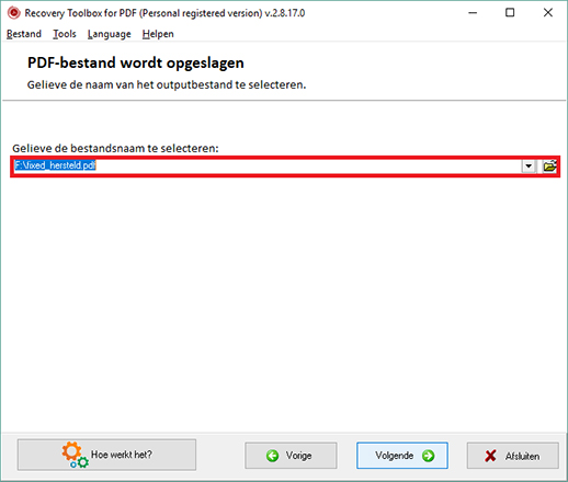 schade pdf reparatie